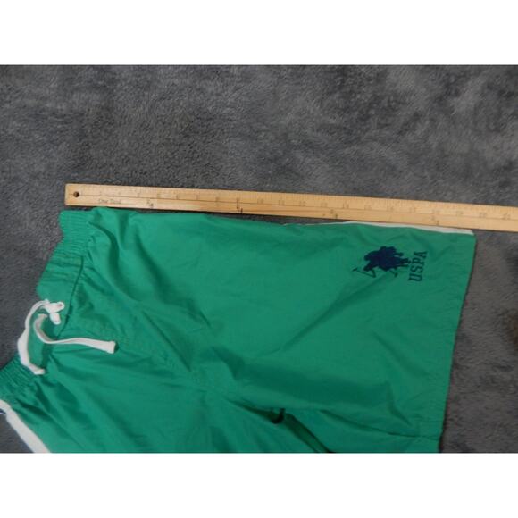 US Polo Assn Swim Trunks  Green And Blue Kids Size 14/16 - Picture 6 of 8